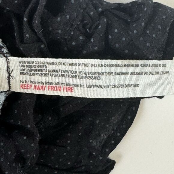 Free People Top Women's Black Polka Dot Sheer Intimately Tank Size Small - Picture 9 of 10